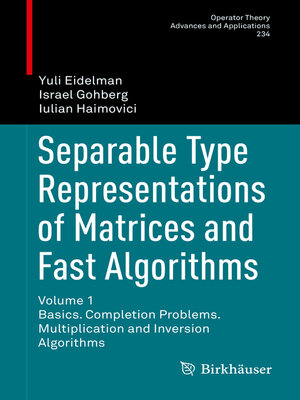 cover image of Separable Type Representations of Matrices and Fast Algorithms